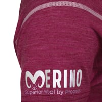 MW NKRZ das Damen Merino Funktions-T-Shirt burgundrot melange
