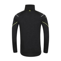 MW NRZ 170 mens zip neck merino T-shirt black melange