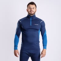 MW NRZ 170 mens zip neck merino T-shirt navy/blue