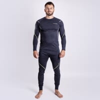 MW SDN 170 mens merino long tights black melange