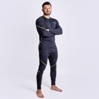 MW SDN 170 mens merino long tights black melange