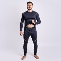MW SDN 170 mens merino long tights black melange