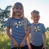 NAVIGATOR JUNIOR das Bambus-T-Shirt blau-weiss