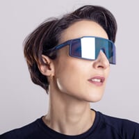 NITRO BLU-R NAV/BLU CASE sports sunglasses with polarized lenses matt navy/light blue