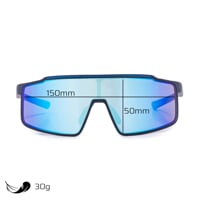 NITRO BLU-R NAV/BLU CASE sunglasses with polarized lenses matt navy/light blue