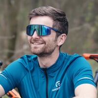 NITRO BLU-R NAV/BLU CASE sunglasses with polarized lenses matt navy/light blue