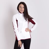 ODDA dámská funkční sportovní mikina bílá/vínová