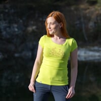 OS LIBERTA "FLOWBIKE" ladie's bamboo T-shirt blue