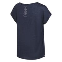 PAPAROA Merino-Kurzarmshirt für Damen dk.blau melange