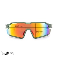 PULSAR ORG-R KHK/ORG CASE sports glasses khaki matt/orange