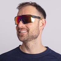 PULSAR RBW-R BLK/YLW CASE sports glasses matt black/sand
