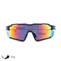 PULSAR RBW-R BLK/YLW CASE sports glasses matt black/sand