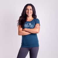 SASA "CITYBIKE" das Damen-T-Shirt aus Bambus petroleum