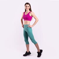 SILVIA die einfachen 3/4-Leggings  blaugrün