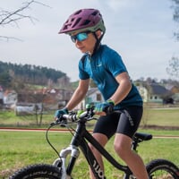 SOLO MITTS Fahrradhandschuhe für Kinder petroleum/lime