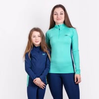 TARA GIRL girl's riding functional T-shirt navy