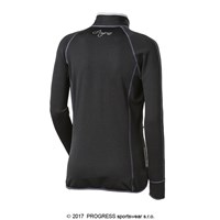 TISPA II dámská funkční sportovní mikina černá/sv.modré prošití