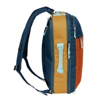 TRAVEL BAG der Reiserucksack Terrakotta/Navy/Gelb