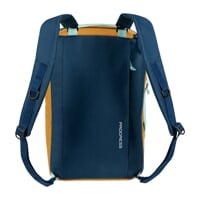 TRAVEL BAG der Reiserucksack Terrakotta/Navy/Gelb