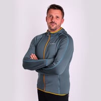 TOREZ HOODY pánská funkční sportovní mikina s kapucí blaugrau/curry