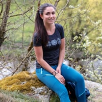 VINKA "TREES" das Damen merino T-Shirt grau melange