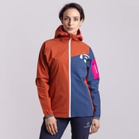 WOOLCRAFT LADY Damenjacke mit Merino terracotta/navy
