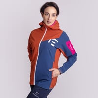 WOOLCRAFT LADY Damenjacke mit Merino terracotta/navy