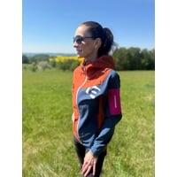 WOOLCRAFT LADY Damenjacke mit Merino terracotta/navy