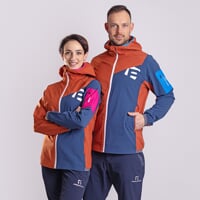 WOOLCRAFT MAN Herrenjacke mit Merino terracotta/navy